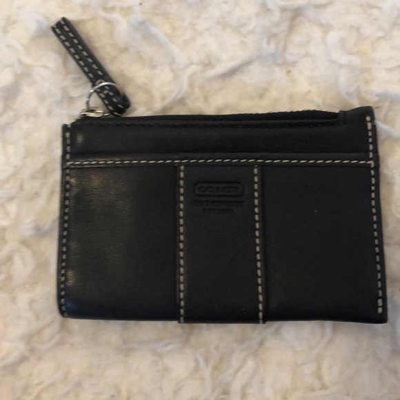Coach Handbags - Coach Signature Leather Card Holder Black